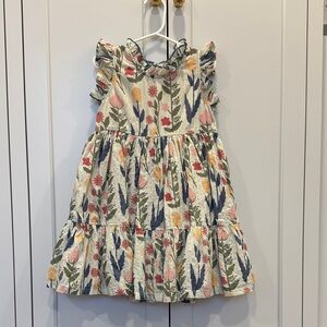 Pink Chicken Floral Ruffle Kids Dress